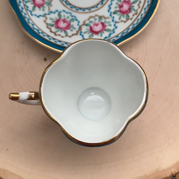 China Rose Gold Tone Mini Plate & Teacup Set - Picture 7 of 10